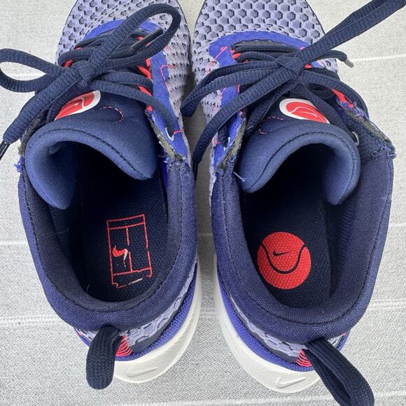Nike Zoom Court Pro Tennis Shoes Lapis Midnight Navy Bright Crimson M 6/W 7.5